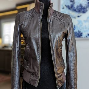 Danier 100% leather bomber jacket